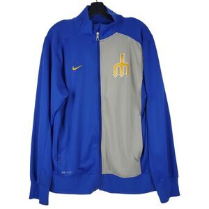 SEATTLE MARINERS Jacket Adult Medium Blue Gray Full Zip NIKE Track MLB Baseball
